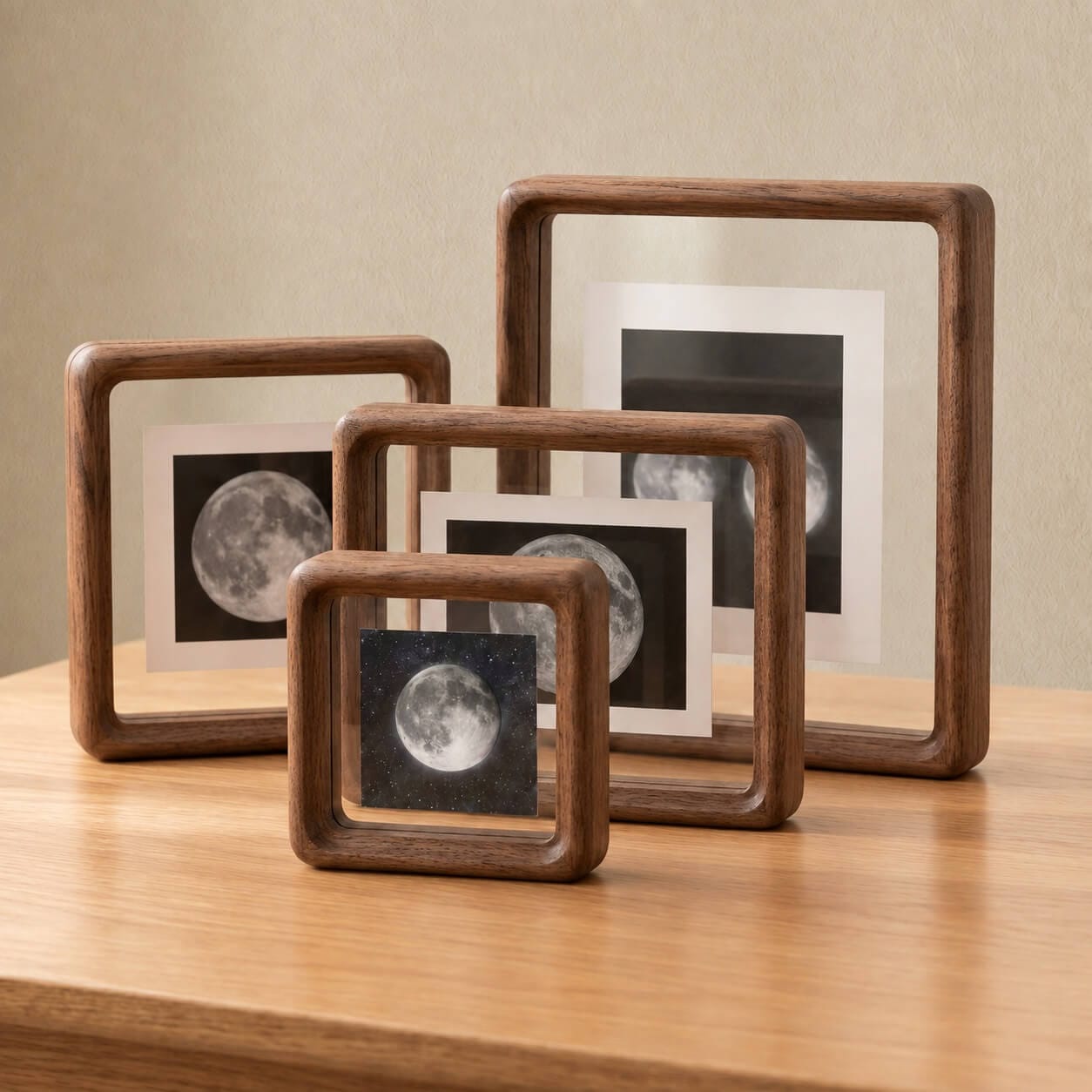 Moon Frame — Acrylic Floating Wood Picture Frame | HanSimon Moon Frame — Acrylic Floating Wood Picture Frame
