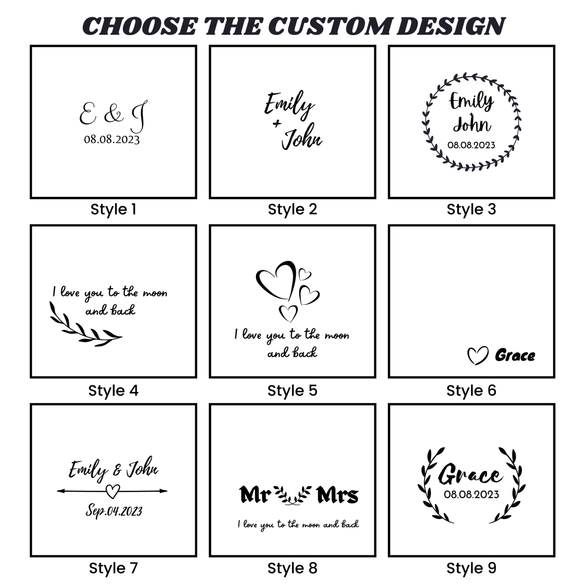 CHOOSE THE CUSTOM DESIGN