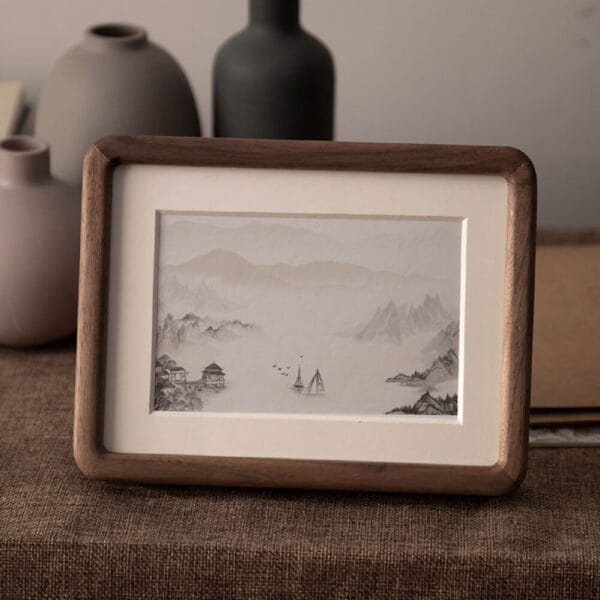 Hansimon Home | HanSimon Bless Frame — Classic Round Corner Solid Wood Picture Frame