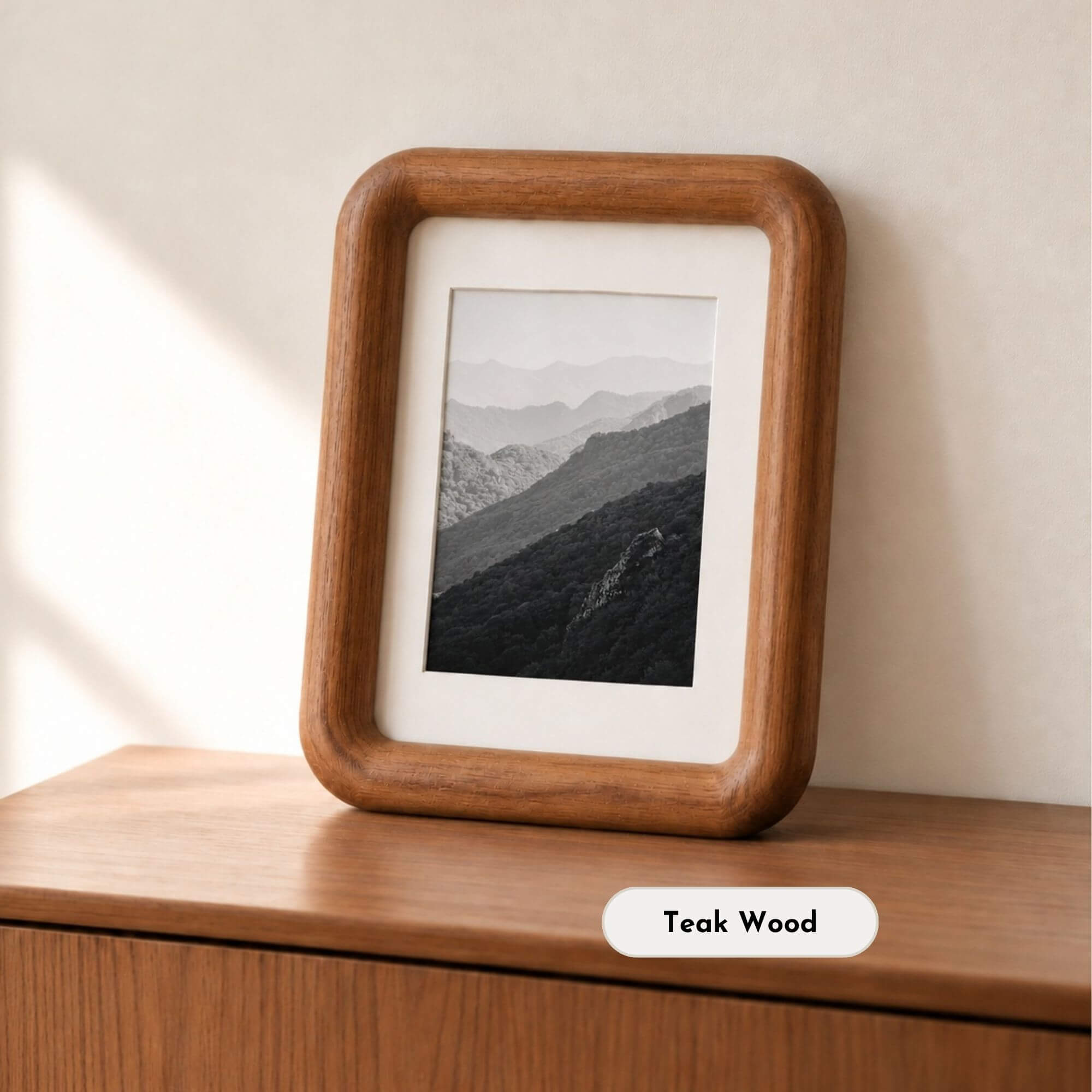 Cloud Frame — Rounded Solid Wood Picture Frame with Mat | HanSimon Cloud Frame — Rounded Solid Wood Picture Frame with Mat - Image 8