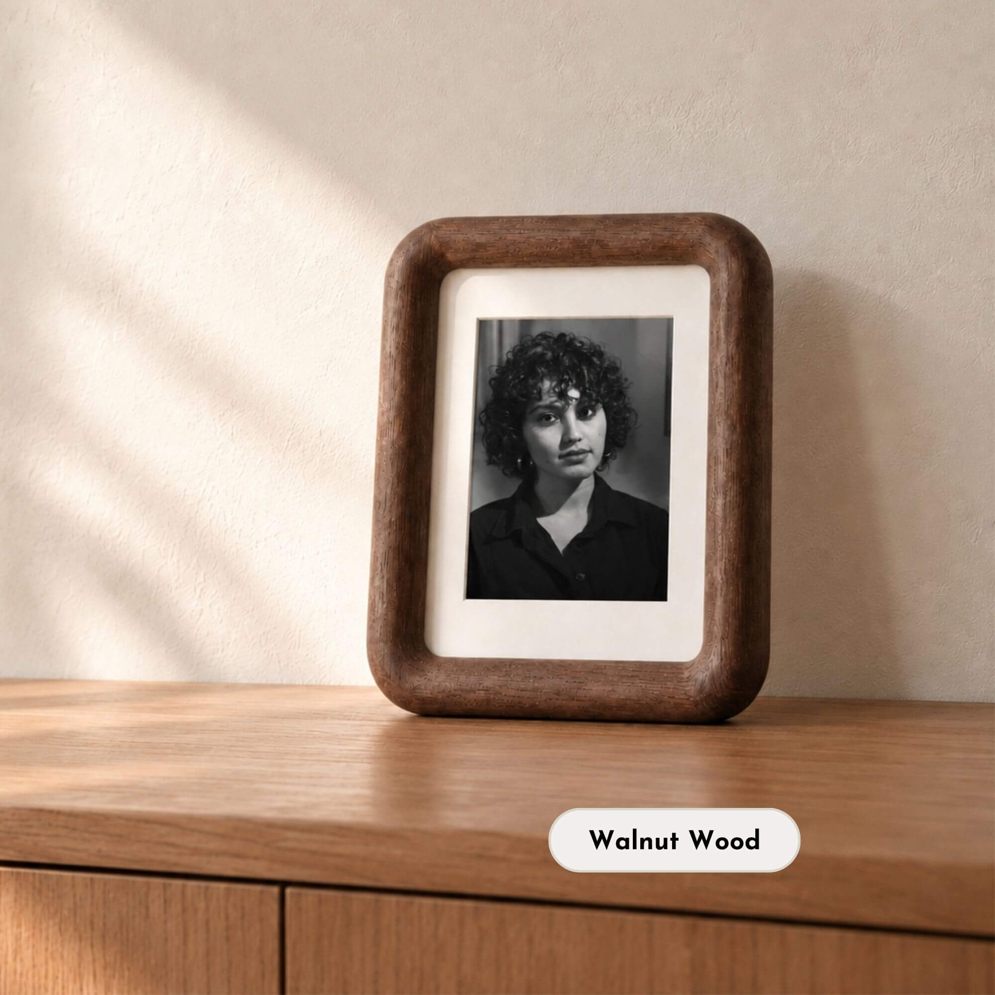 Cloud Frame — Rounded Solid Wood Picture Frame with Mat | HanSimon Cloud Frame — Rounded Solid Wood Picture Frame with Mat - Image 7