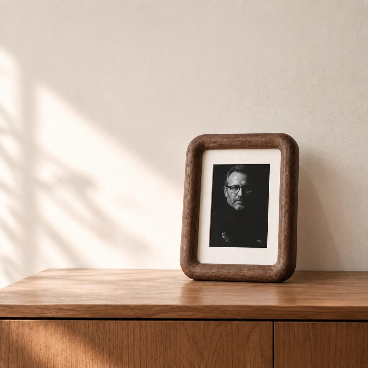 Cloud Frame — Rounded Solid Wood Picture Frame with Mat | HanSimon Cloud Frame — Rounded Solid Wood Picture Frame with Mat - Image 2
