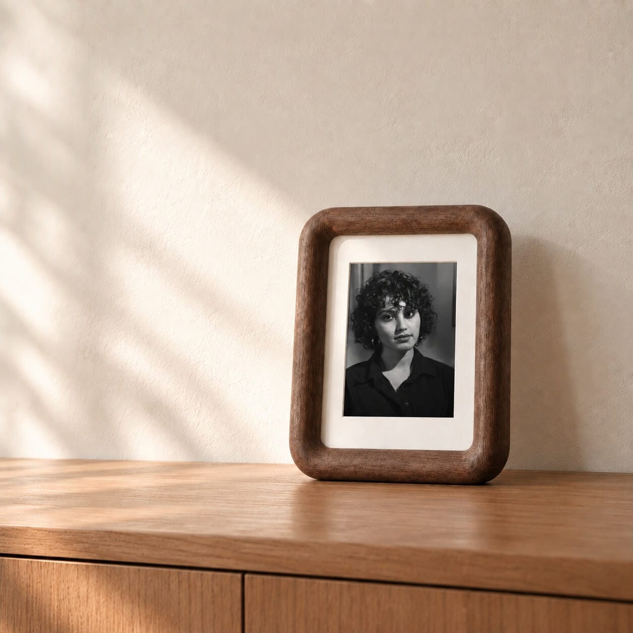 Cloud Frame — Rounded Solid Wood Picture Frame with Mat | HanSimon Cloud Frame — Rounded Solid Wood Picture Frame with Mat - Image 3