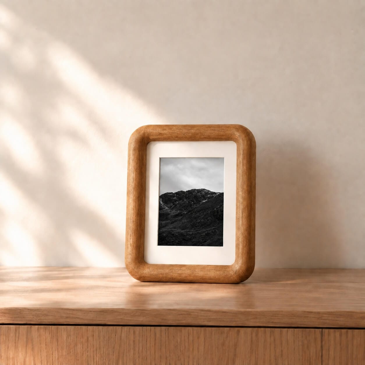Cloud Frame — Rounded Solid Wood Picture Frame with Mat | HanSimon Cloud Frame — Rounded Solid Wood Picture Frame with Mat - Image 9