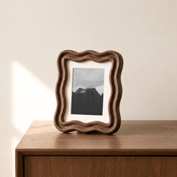 Ripple Frame — Rustic Wavy Solid Wood Picture Frame