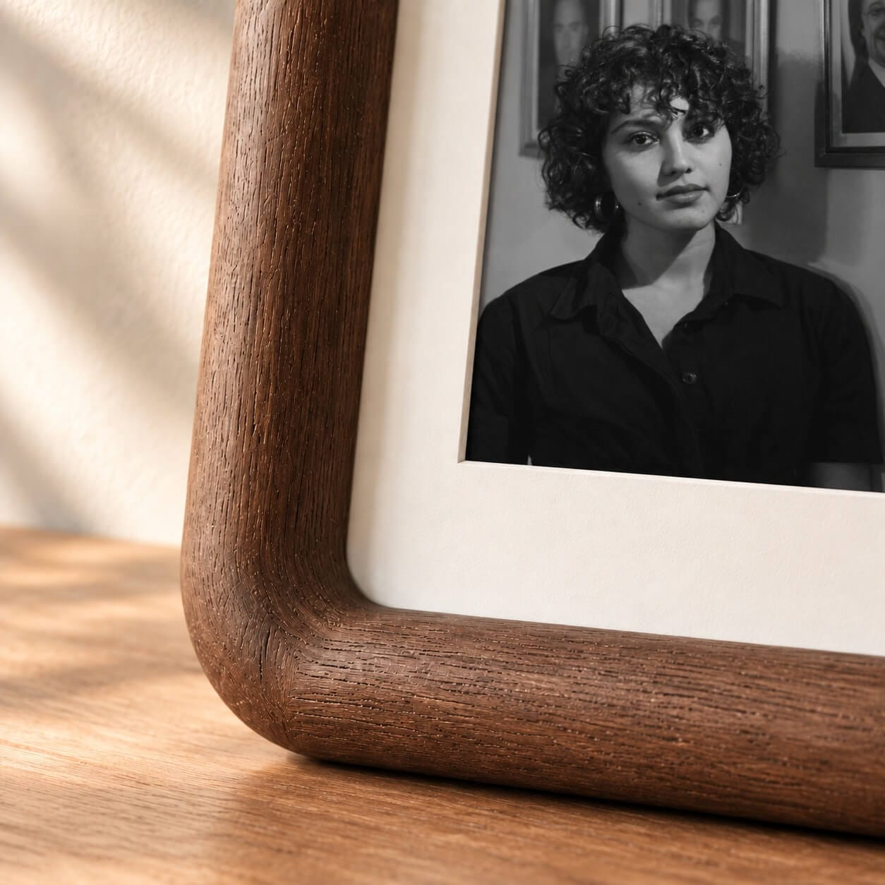 Cloud Frame — Rounded Solid Wood Picture Frame with Mat | HanSimon Cloud Frame — Rounded Solid Wood Picture Frame with Mat - Image 6