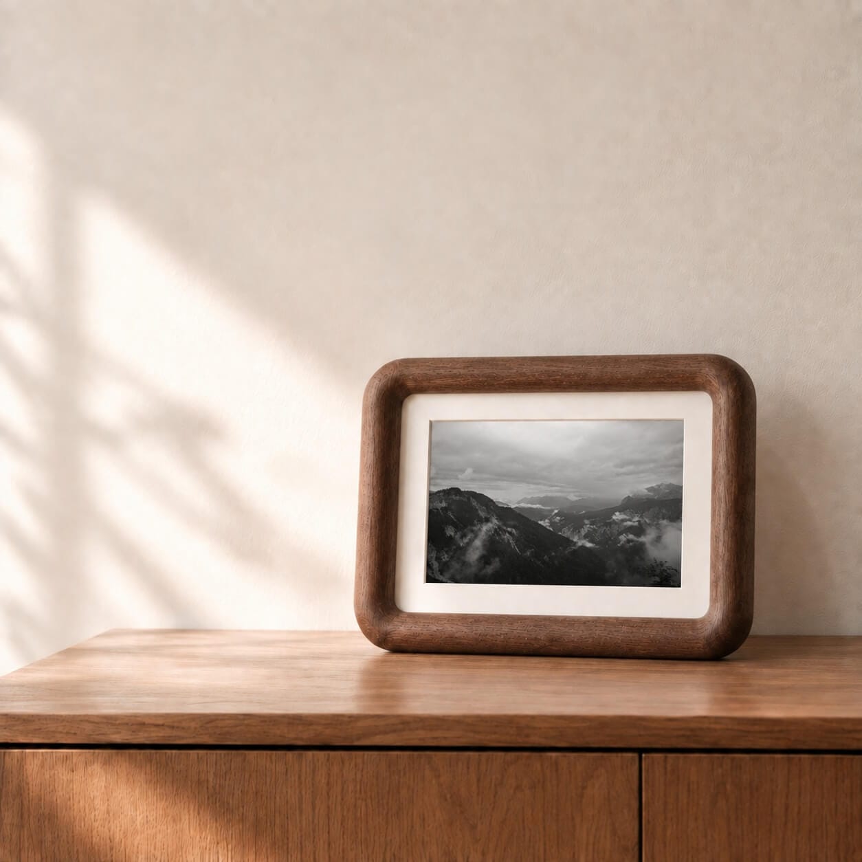 Cloud Frame — Rounded Solid Wood Picture Frame with Mat | HanSimon Cloud Frame — Rounded Solid Wood Picture Frame with Mat - Image 4