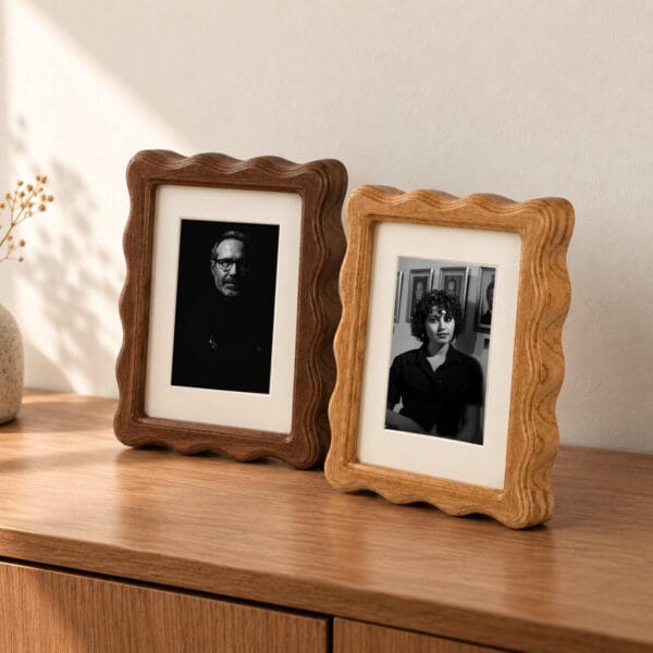 Dune Frame — Organic Wavy Solid Wood Picture Frame