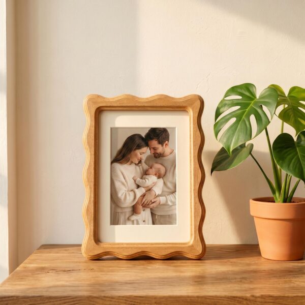 Dune Frame — Organic Wavy Solid Wood Picture Frame