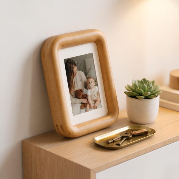 Cloud Frame — Rounded Solid Wood Picture Frame with Mat