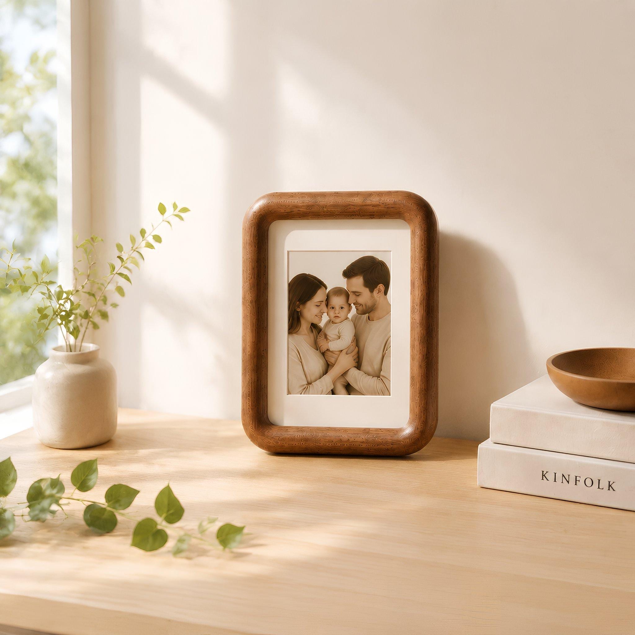 Cloud Frame — Rounded Solid Wood Picture Frame with Mat | HanSimon Cloud Frame — Rounded Solid Wood Picture Frame with Mat - Image 9