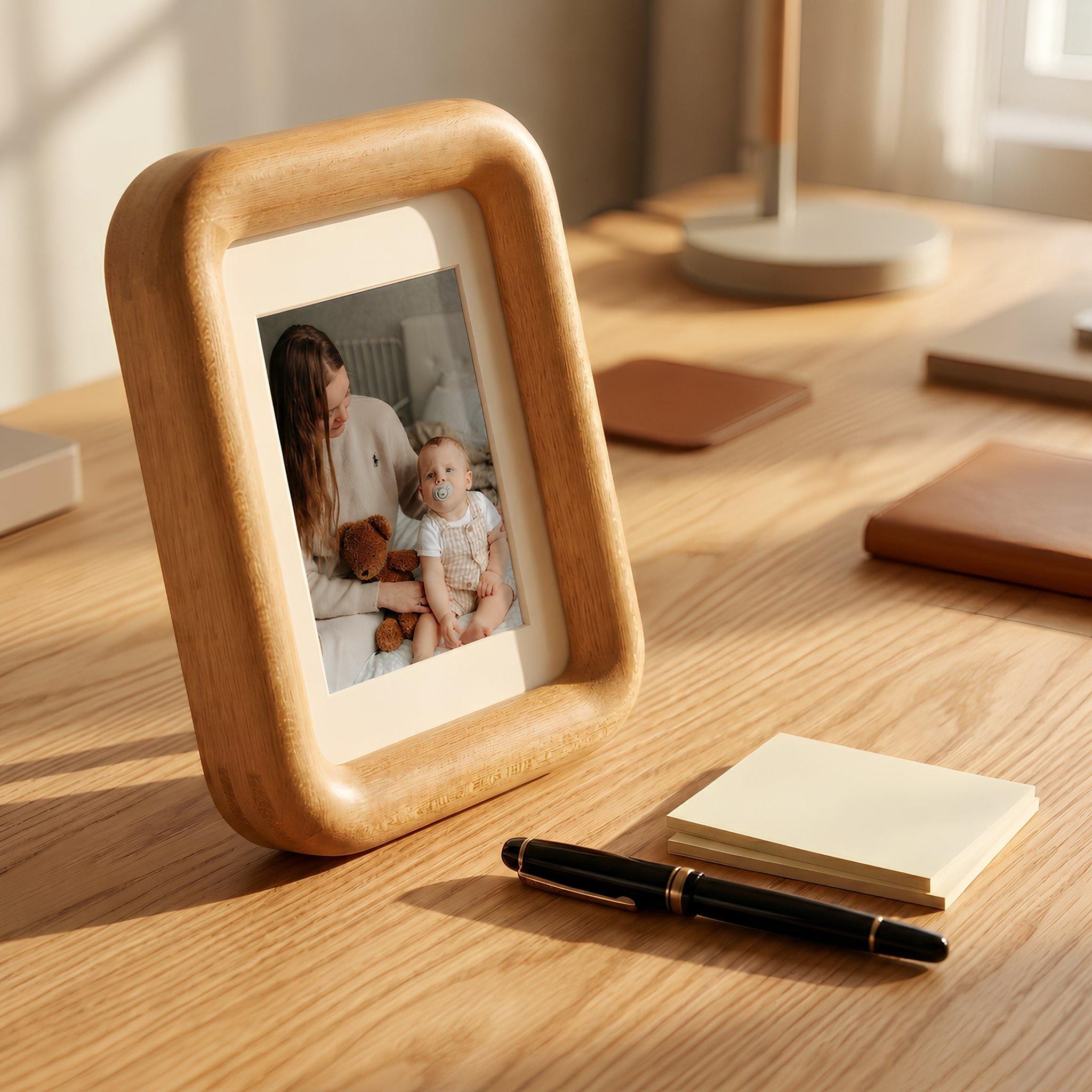 Cloud Frame — Rounded Solid Wood Picture Frame with Mat | HanSimon Cloud Frame — Rounded Solid Wood Picture Frame with Mat - Image 3