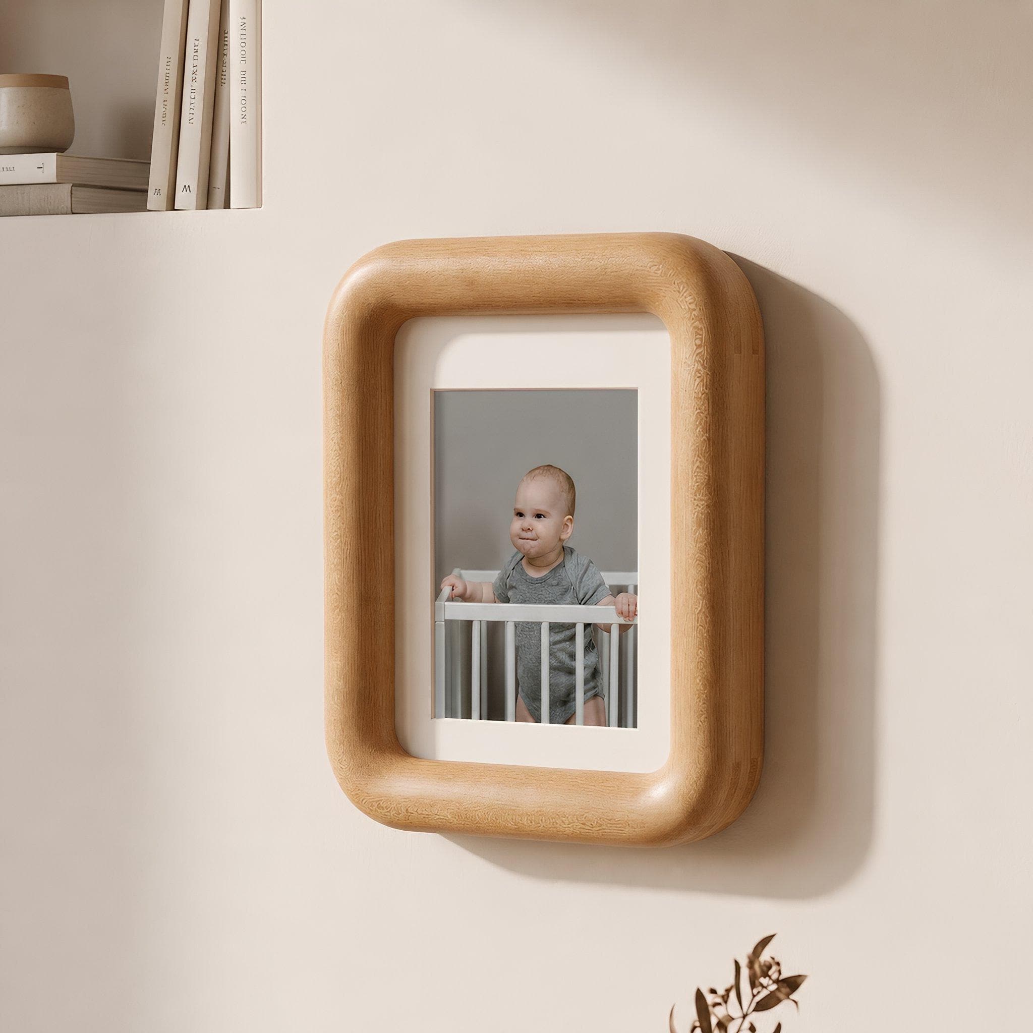 Cloud Frame — Rounded Solid Wood Picture Frame with Mat | HanSimon Cloud Frame — Rounded Solid Wood Picture Frame with Mat - Image 4