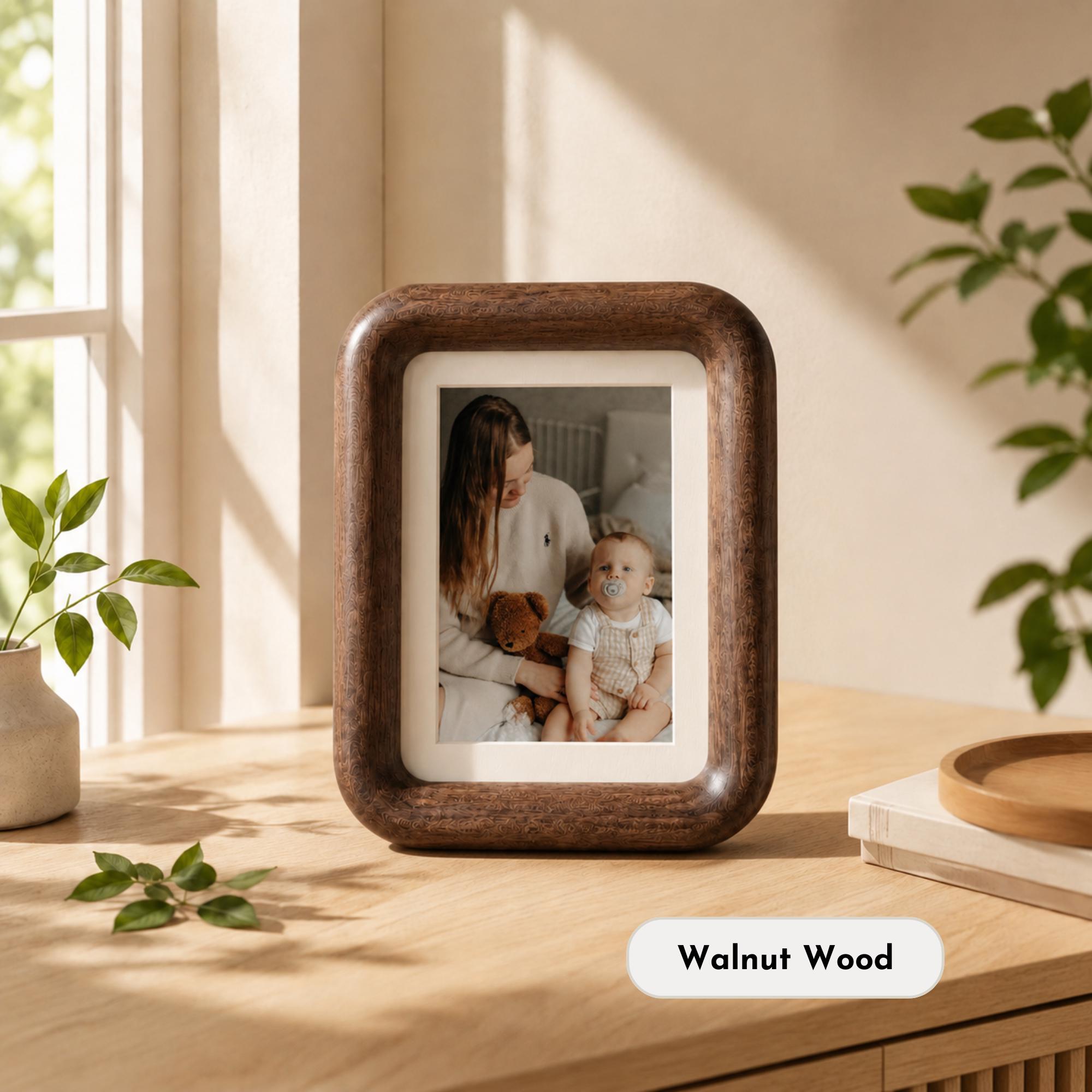 Cloud Frame — Rounded Solid Wood Picture Frame with Mat | HanSimon Cloud Frame — Rounded Solid Wood Picture Frame with Mat - Image 6