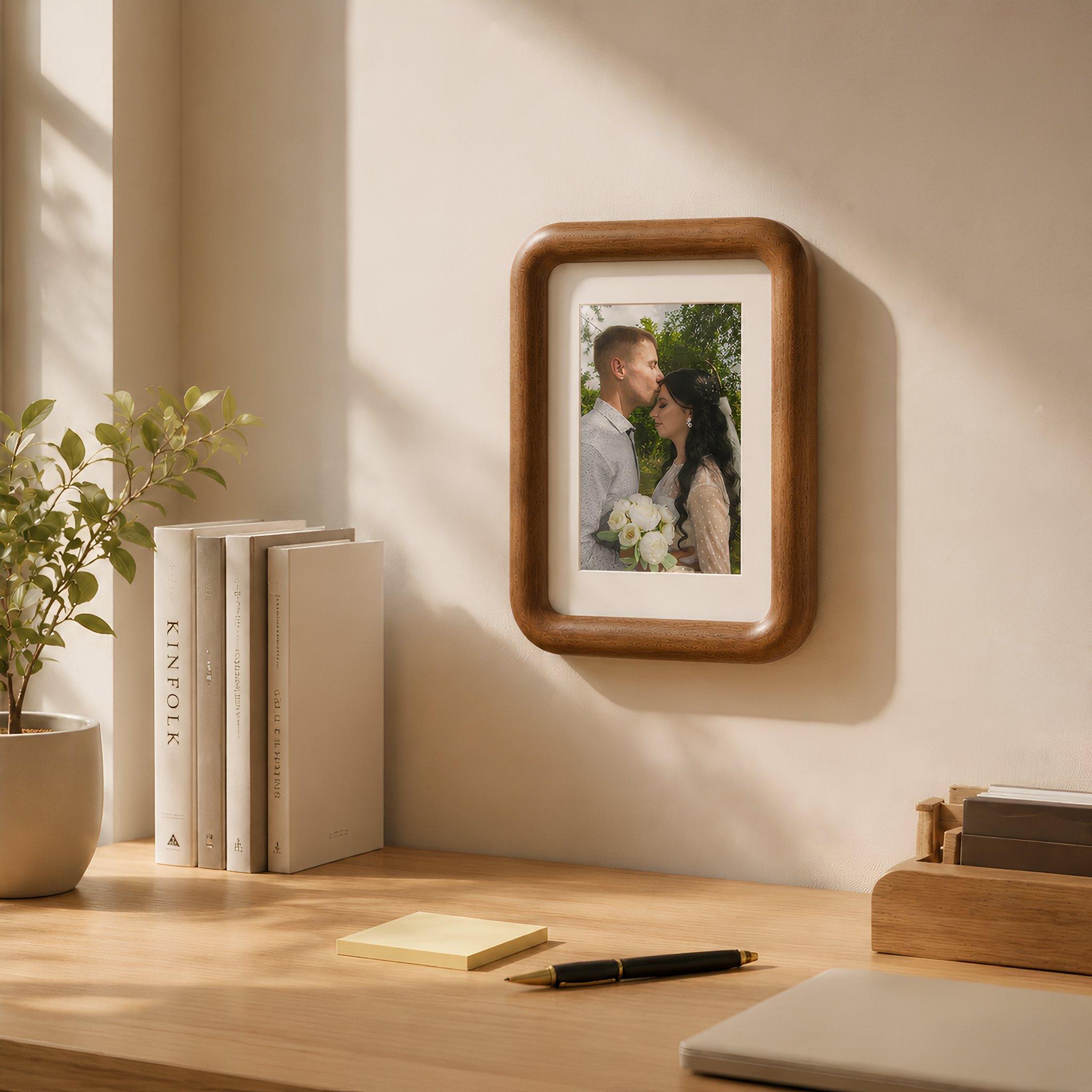 Cloud Frame — Rounded Solid Wood Picture Frame with Mat | HanSimon Cloud Frame — Rounded Solid Wood Picture Frame with Mat - Image 10